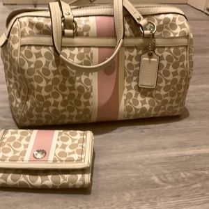 Coach Chelsea Signature C Design Satchel & Wallet